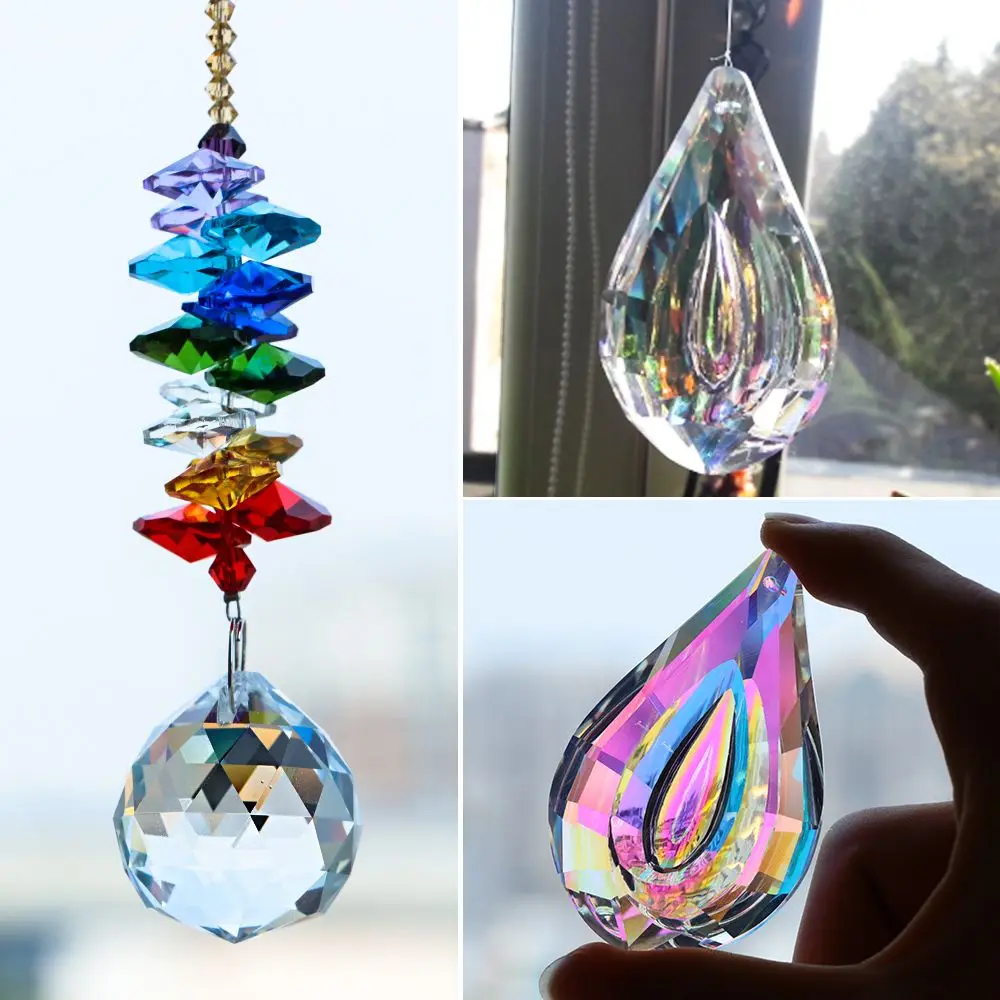 Chandelier Crystal Ball Chakra Cascade Suncatcher Rainbow Maker - Image 2