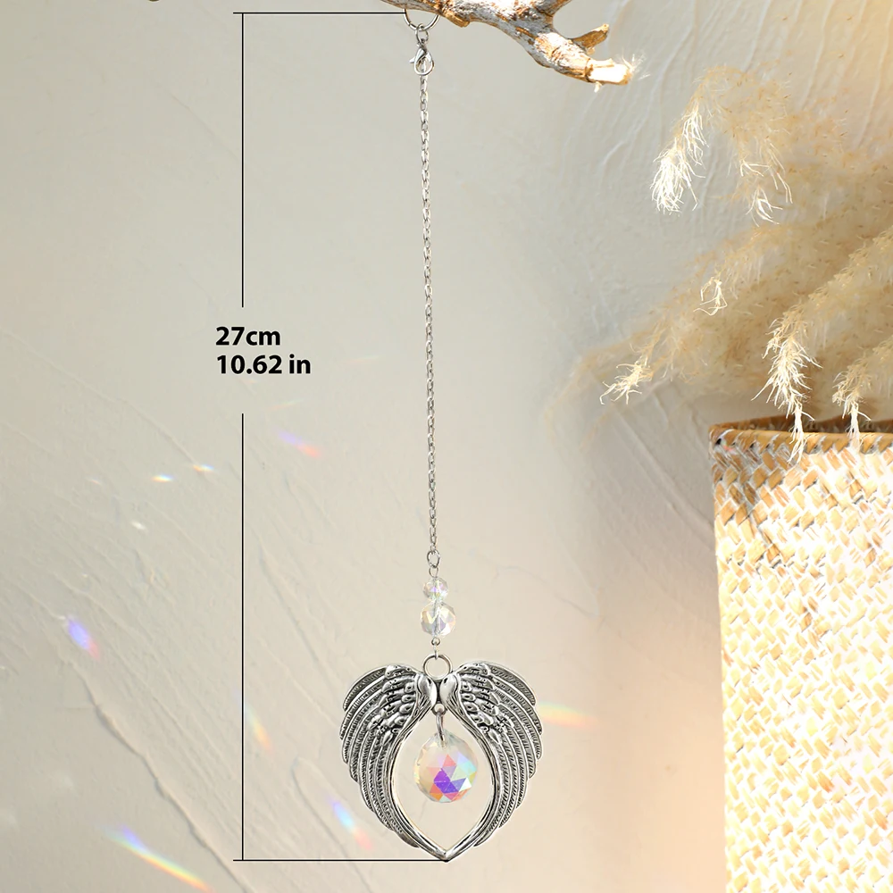 Angel Wings Crystal Hanging Prism Suncatcher - Image 5