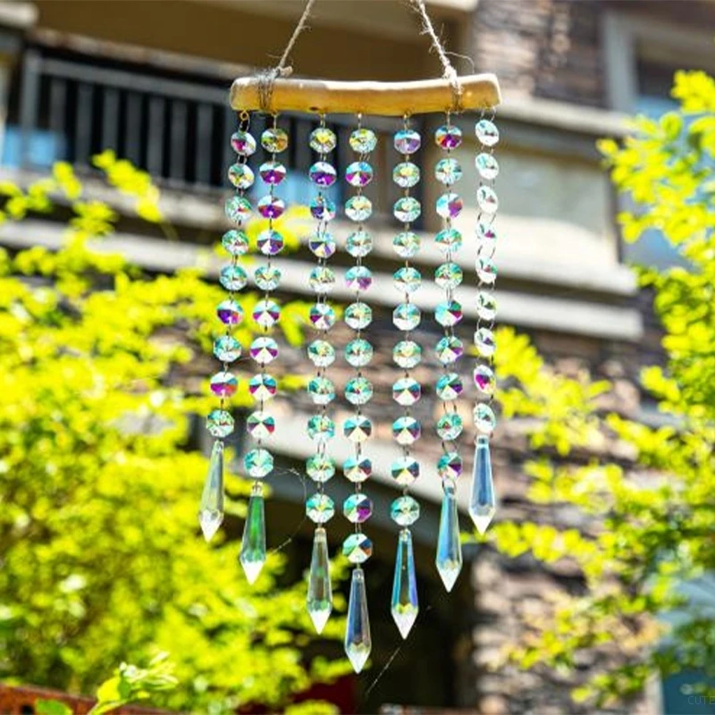 Brass Rainbow Crystal Hanging Pendants Suncatcher - Image 3