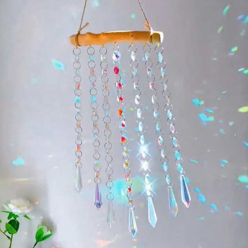 Brass Rainbow Crystal Hanging Pendants Suncatcher - Image 4