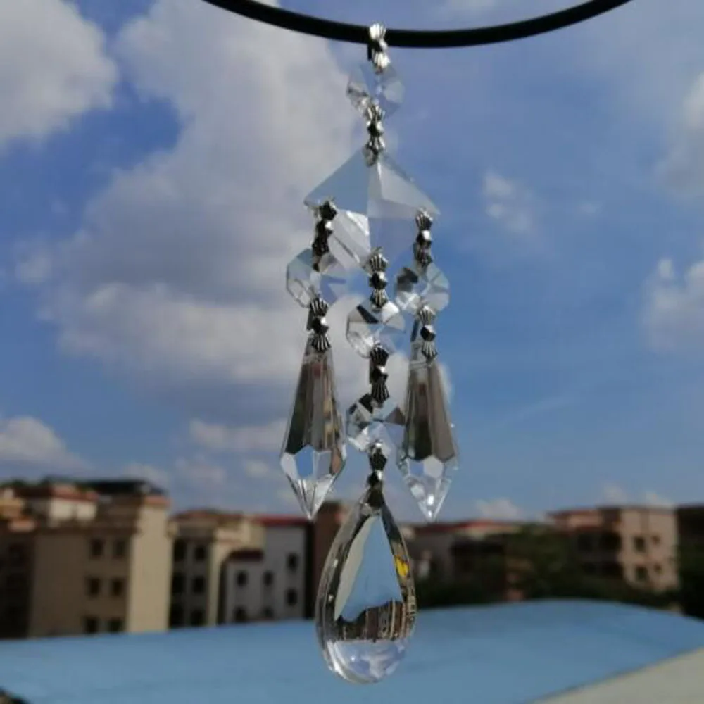 Clear Magic Crystal Chandelier Waterdrop Shape Pendant Prisms Suncatcher Ornament - Image 3