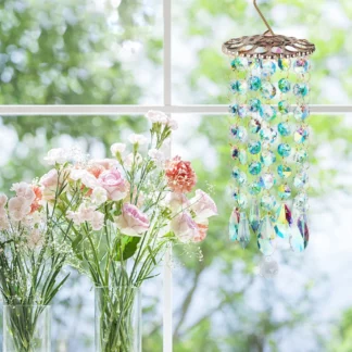 Colorful Crystal Rhinestone Wind Chimes Suncatcher