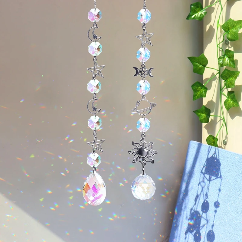 Colorful Crystal Prism Suncatcher Wind Chimes Hanging - Image 3