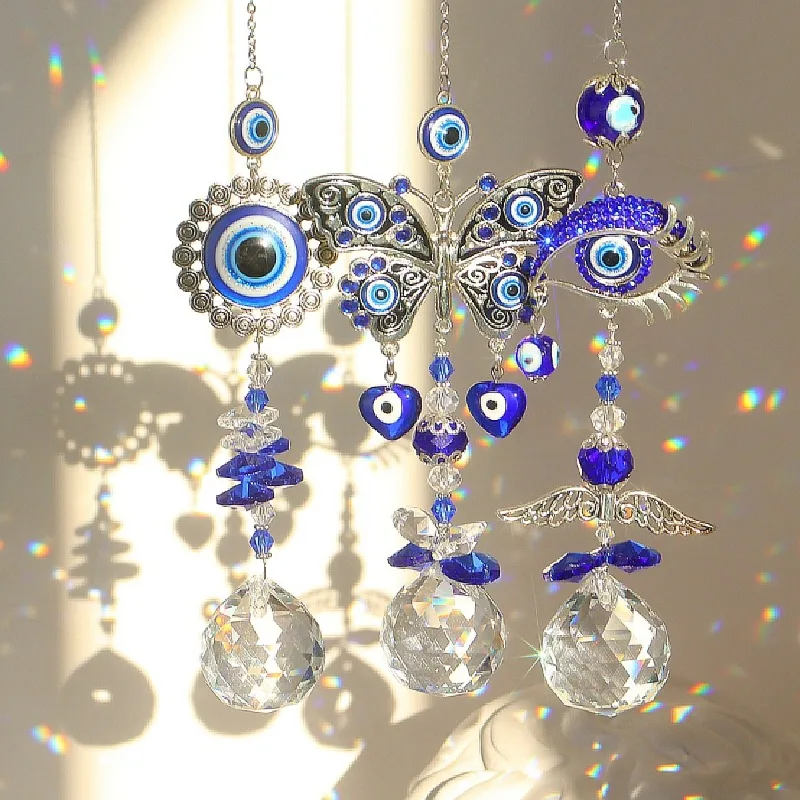 Devil's Eye Crystal Sun Catcher Pendant Light Home Decoration - Image 2