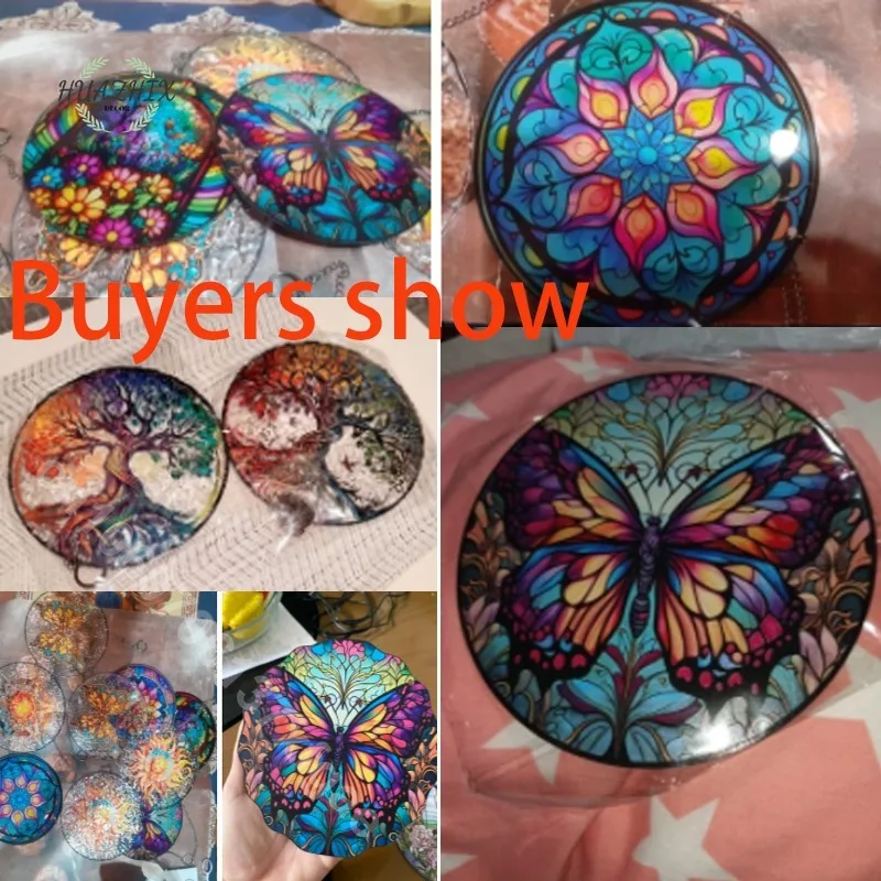 Mandala Daisy Sunflower Acrylic Suncatchers Pendant for Home Window Wall Decor - Image 3