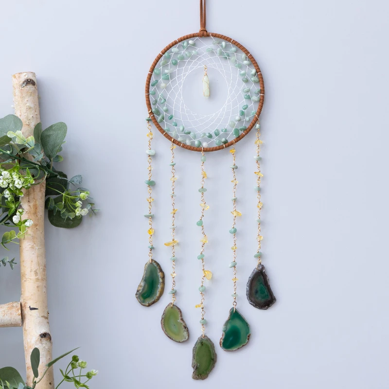 Agates 7 Chakra Gemstone Tree Of Life Dreamcatcher Suncatcher