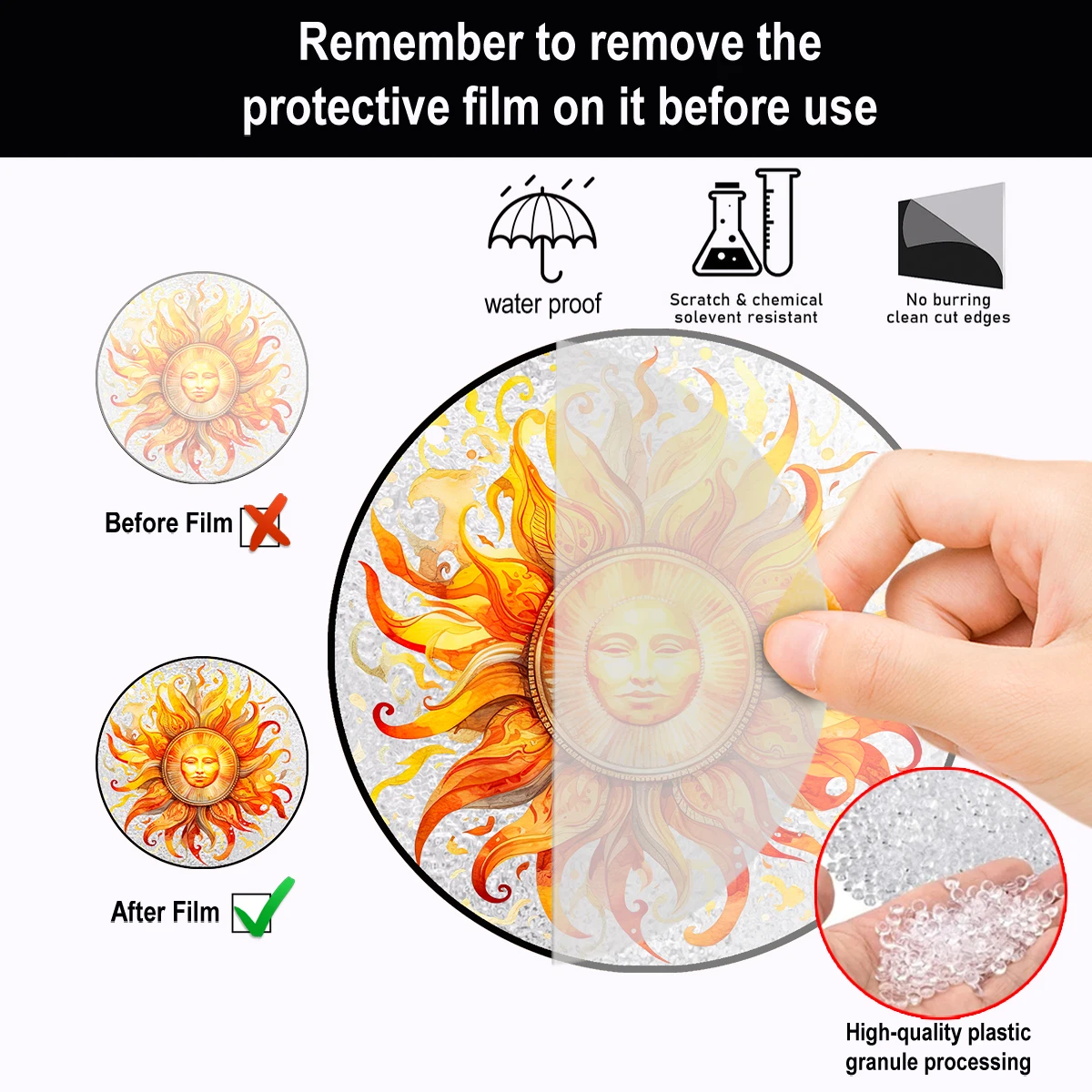 Glass Pattern Sun Decor Stained Suncatcher for Window Hangings - Image 3