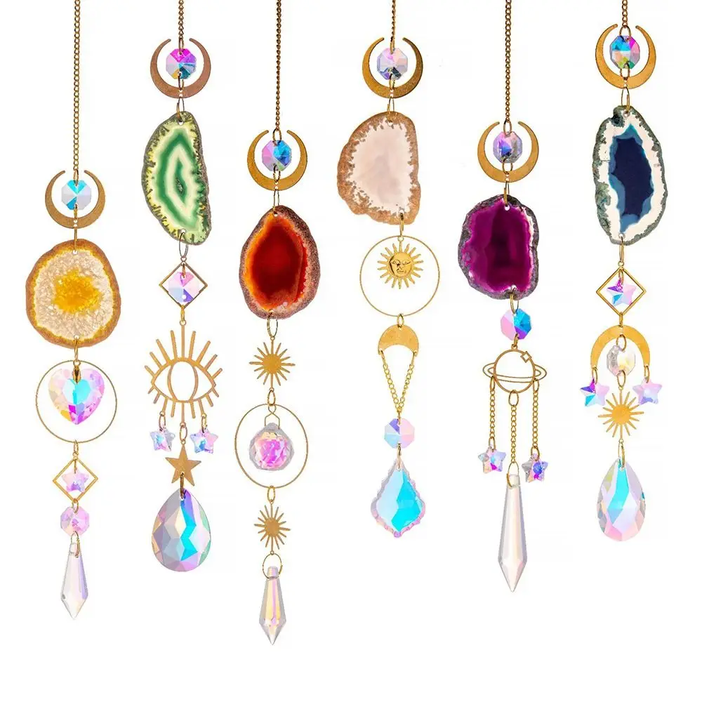 Prism Natural Colorful Rainbow Crystal Agate Sun Catcher - Image 2