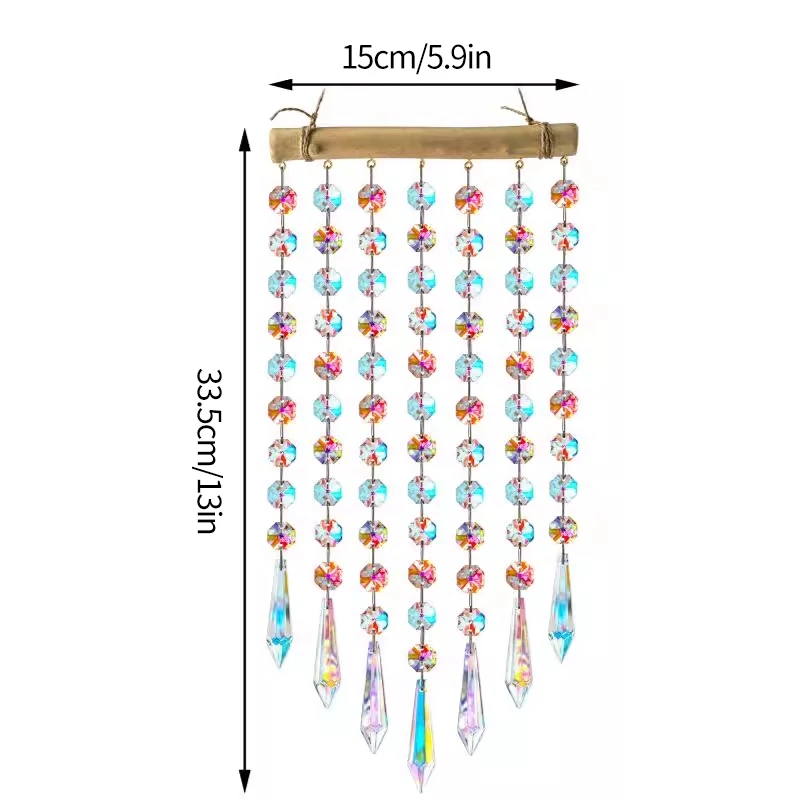 Brass Rainbow Crystal Hanging Pendants Suncatcher - Image 7