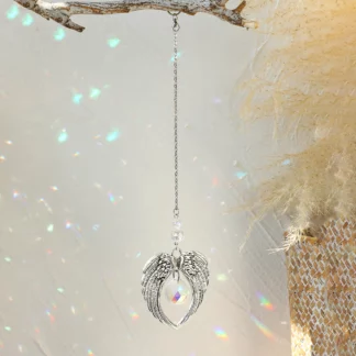 Angel Wings Crystal Hanging Prism Suncatcher
