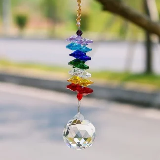Chandelier Crystal Ball Chakra Cascade Suncatcher Rainbow Maker