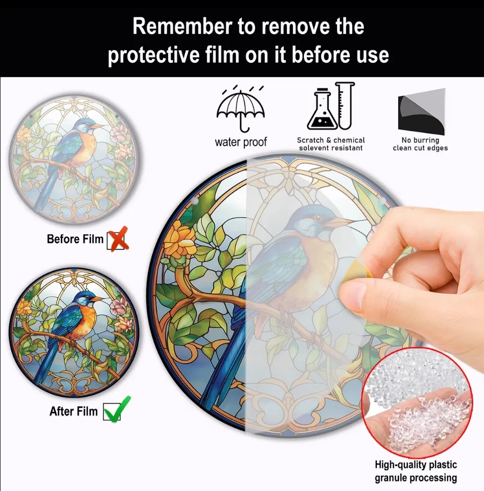 Mandala Daisy Sunflower Acrylic Suncatchers Pendant for Home Window Wall Decor - Image 4