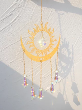 Stained Glass Boho Crystal Rainbow Suncatcher Home Decoration
