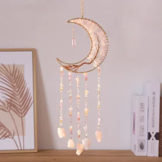 Crystal Stone Rainbow Catcher Tree Of Life Moon Suncatchers