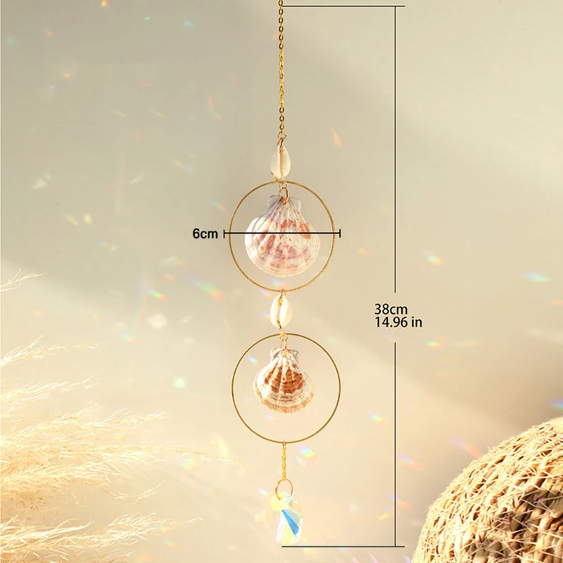 Shells Crystal Rainbow Prism Suncatcher Decoration - Image 4