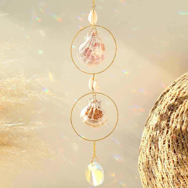 Shells Crystal Rainbow Prism Suncatcher Decoration