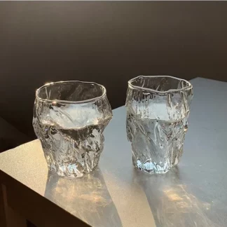 10oz Modern Style Irregular Glass Cup