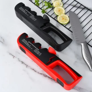 Black/Red Stainless Steel Kitchen Facilitative Sharpener Professional Tool