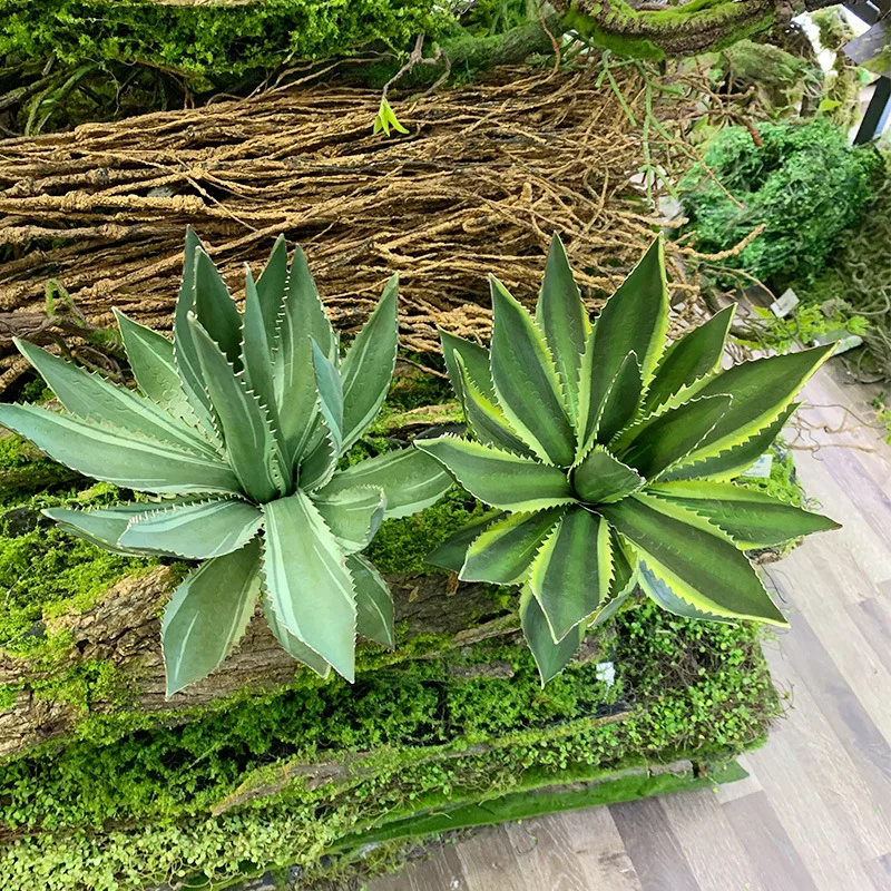 35CM Artificial Succulents Tropical Aloe Vera Plastic Sisal Real Touch Decor Tree - Image 5