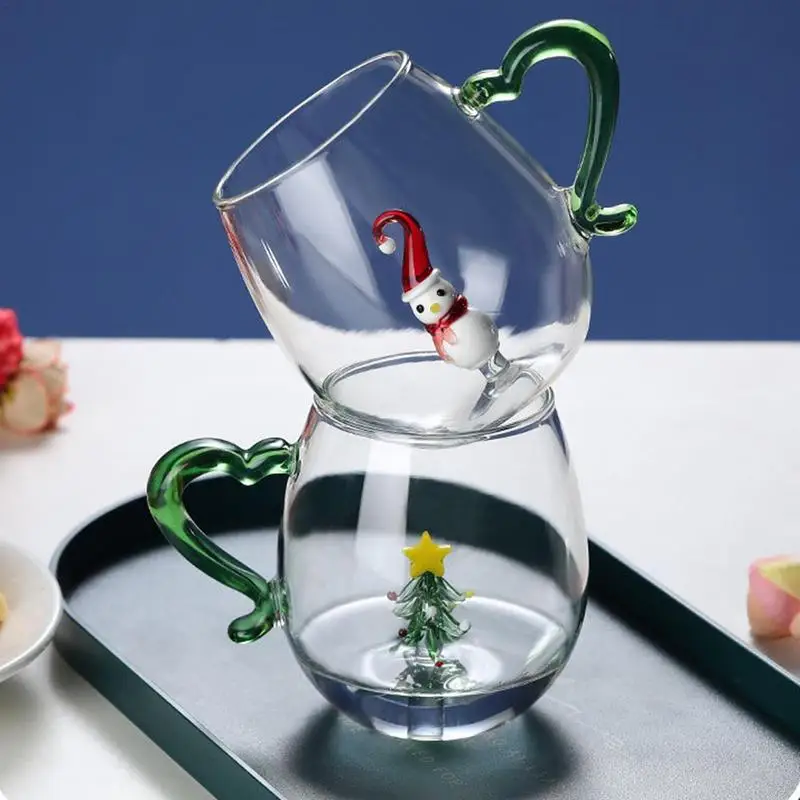 3D Christmas Tree Drinking Glass Cup 400ml - Image 4