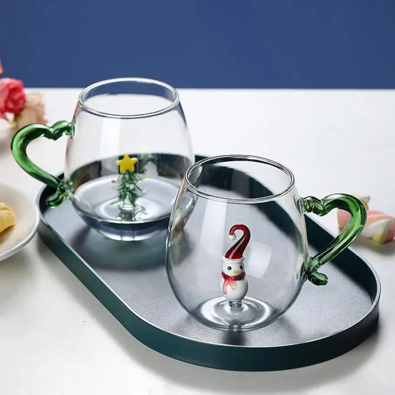 3D Christmas Tree Drinking Glass Cup 400ml - Image 5