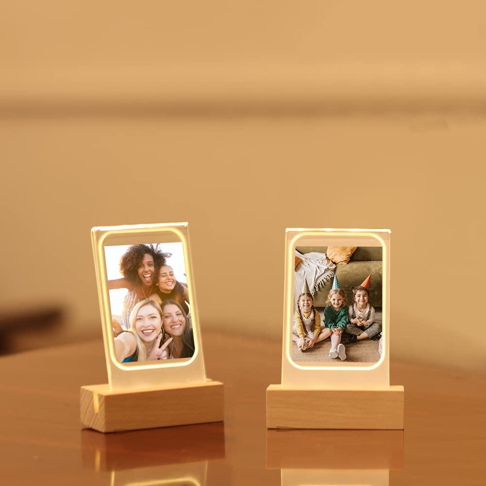 3-Inch Vertical Photo Holder Frame Holder LED Light - Image 2