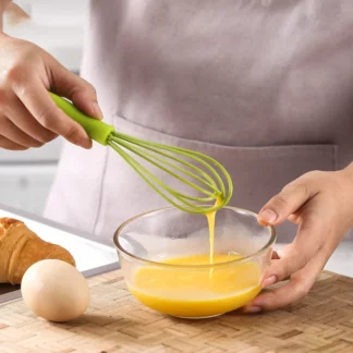 6-inch Green Silicone Egg Beater Mixer Baking Tool