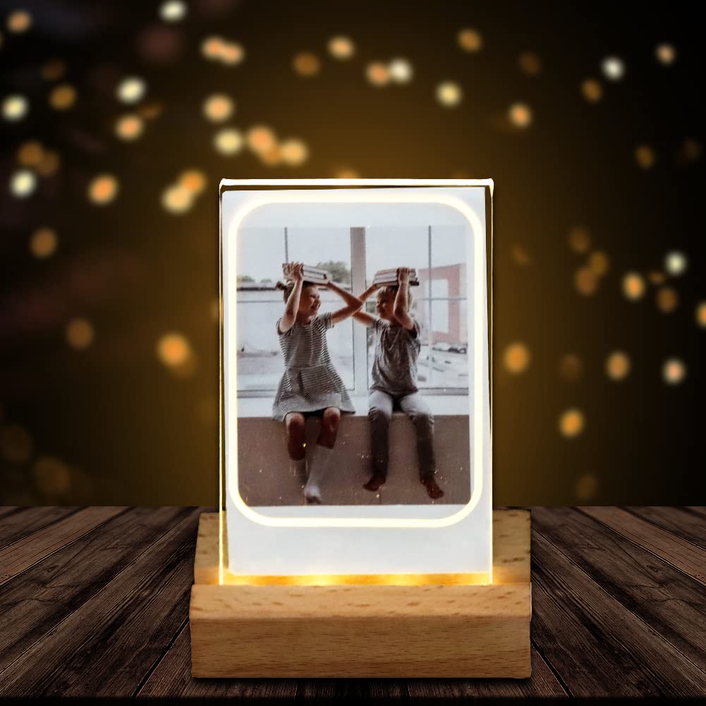 3-Inch Vertical Photo Holder Frame Holder LED Light - Image 3