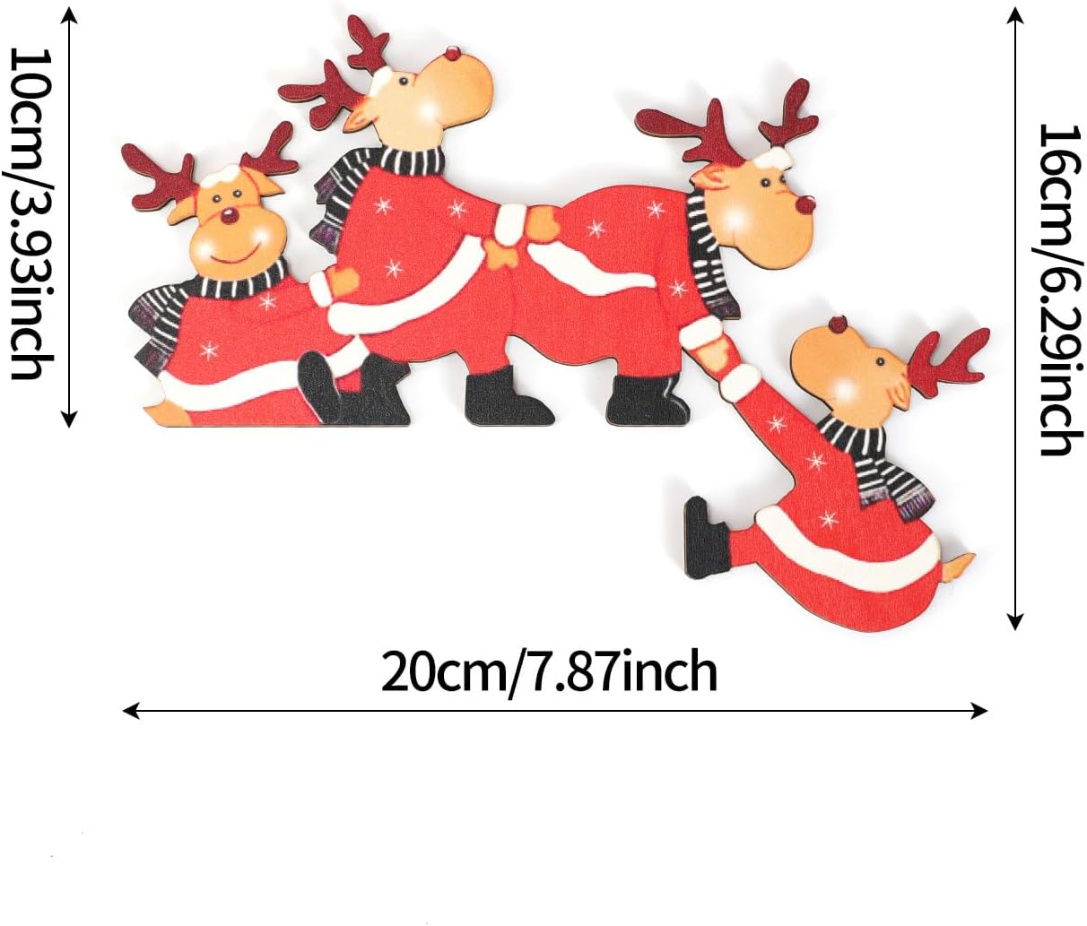 Funny Wooden Santa Claus Christmas Ornament Frame Decorations - Image 4