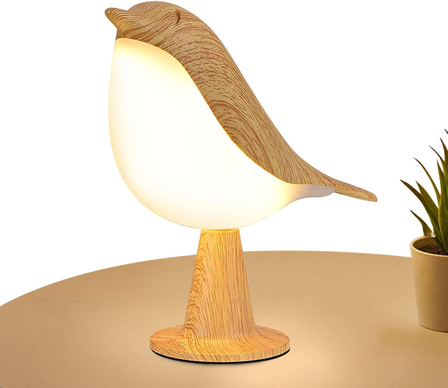 Wooden Bird 3 Colors Bedside LED Lamp Touch Switch Night Lights - Image 4