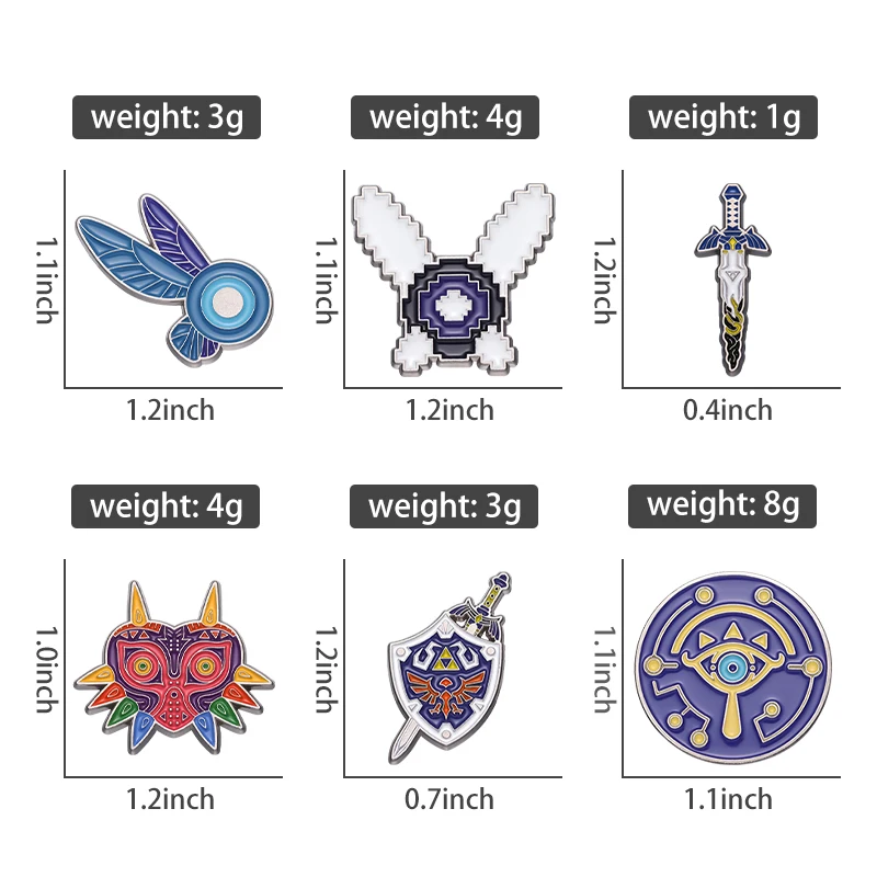Anime The Legend of Zeld Enamel Pins (6PCS/Set) - Image 5