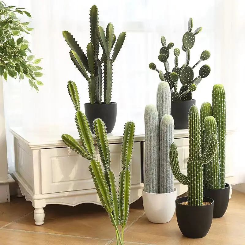 Big Artificial Cactus Plants Faux Cacti Saguaro for Garden Decoration - Image 2
