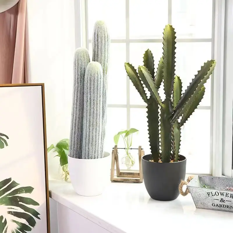 Big Artificial Cactus Plants Faux Cacti Saguaro for Garden Decoration - Image 3