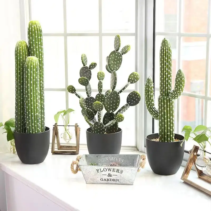Big Artificial Cactus Plants Faux Cacti Saguaro for Garden Decoration
