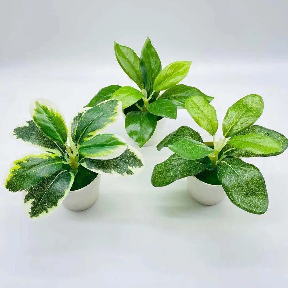 1PC Artificial Plants Bonsai Simulation Scindapsus Lifelike Greenery Potted - Image 2