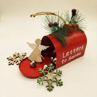 Christmas Creative Metal Mailbox Christmas Tree Decoration