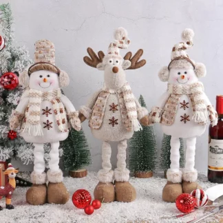 Knitted Snowman Elk Doll Christmas Decoration (3PCS/Set)