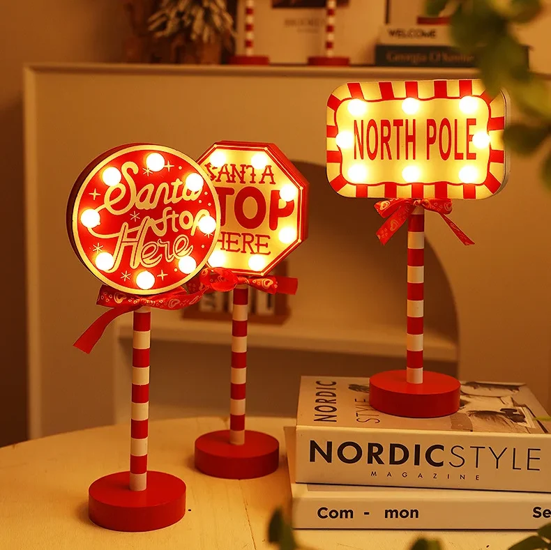 Christmas Street Sign Decorative LED Light