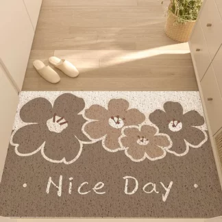 Nice Day Flower Non-slip PVC Entrance Door Mat