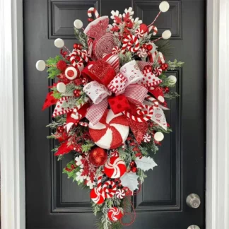 Artificial Door Wreath Garland for Household Christmas Decorative