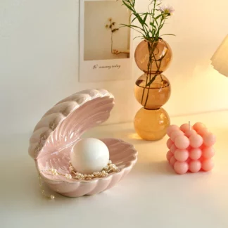 Ariel's Sea Shell Night Light Jewelry Box Desk Decoration