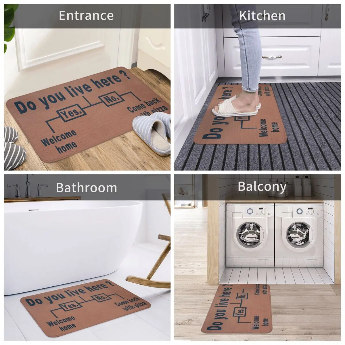 Funny Welcome Choice Non-Slip Doormat - Image 4