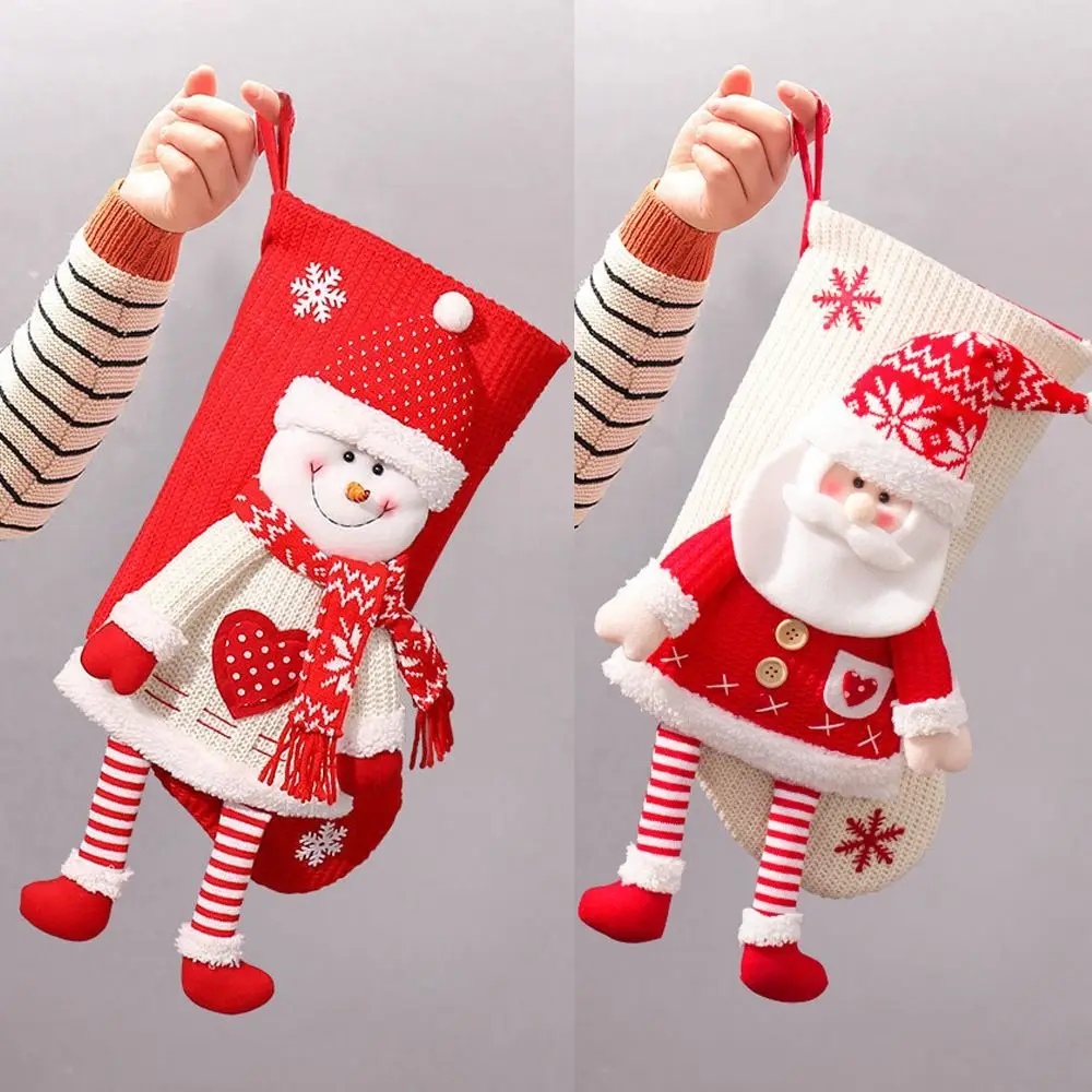 Large Capacity Santa Claus Hanging Christmas Gift Bag Xmas Decorative Socks - Image 3