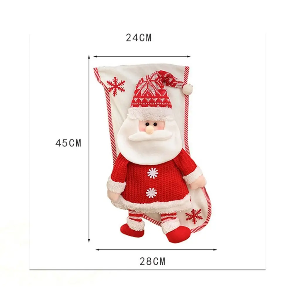 Large Capacity Santa Claus Hanging Christmas Gift Bag Xmas Decorative Socks - Image 5