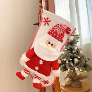 Large Capacity Santa Claus Hanging Christmas Gift Bag Xmas Decorative Socks
