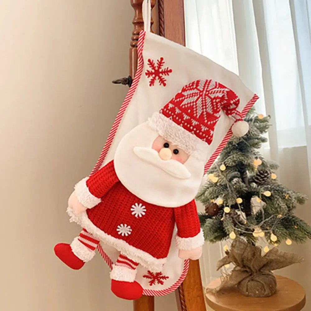 Large Capacity Santa Claus Hanging Christmas Gift Bag Xmas Decorative Socks