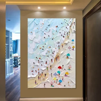 Modern Sunset On The Sea Hand painted Oil Painting On Canvas Home Decoration