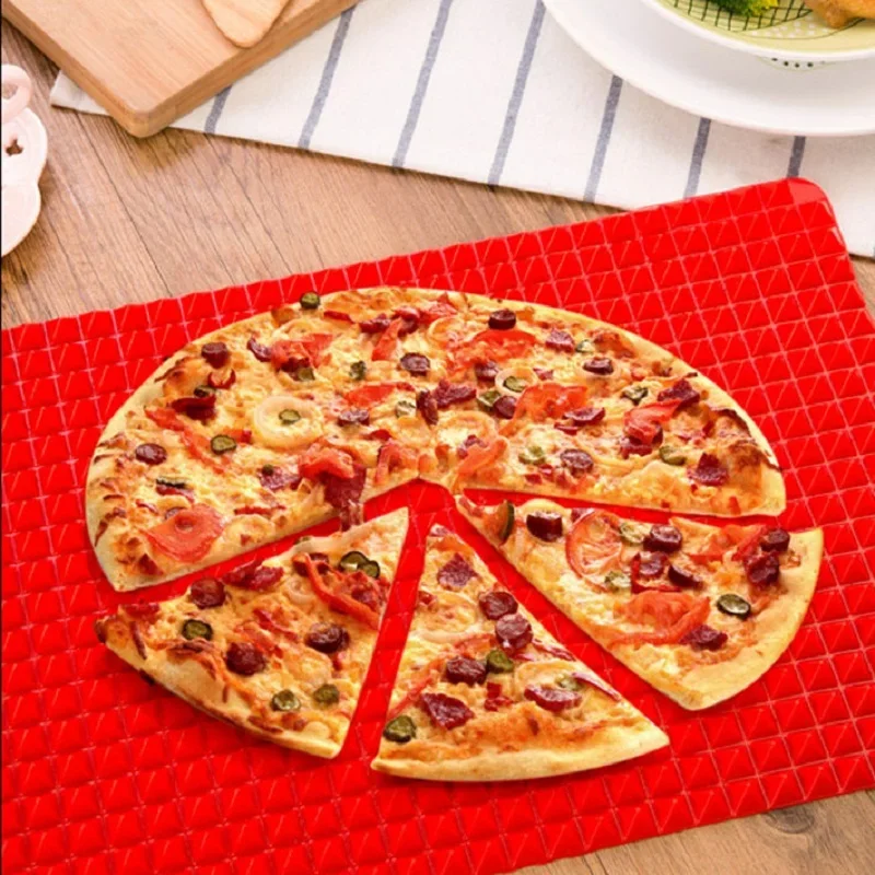 Red Nonstick Silicone Baking Mats Pads Bakeware Pan - Image 2