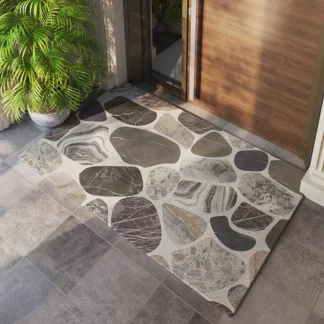 Stone Pattern Anti-slip Washable  Entrance Doormat