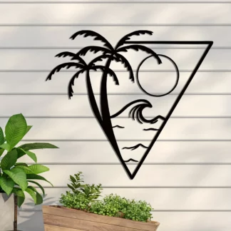 Sun And Sea Metal Sculpture Wall Art Decorations